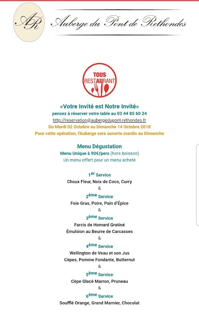 Auberge du Pont de Rethondes - Menu Image 2